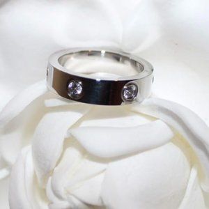 Neiman Marcus Love Friendship SILVER 18K Gold  Plated Ring